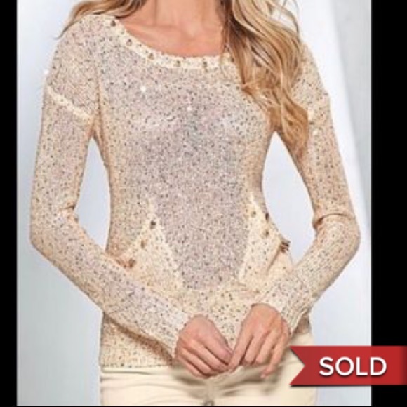@SOULCRUSHER716 Sweaters - EMBELLISHED STUDDED SEQUIN SWEATER